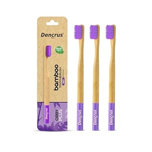 orby plus bamboo toothbrush for adults pack of 3  100 natural amp eco friendly manual toothbrush  ultra soft bristles for gentle sensitive gum care  lavender