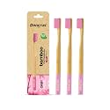 Orby Plus Bamboo Toothbrush for Adults (Pack of 4) | 100% Natural &amp; Eco Friendly Manual Toothbrush | Ultra Soft Bristles for Gentle Sensitive Gum Care | Blue