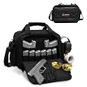 Orca Tactical Gun Range Bag for Shooting – 3+ Compact Pistol Revolver Range Bag for Handguns and Ammo – Self Standing Gun Bag – Handguns Bag with Durable Double Stitching Lockable YKK Zippers