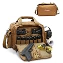 Orca Tactical Gun Range Bag for Shooting – 3+ Compact Pistol Revolver Range Bag for Handguns and Ammo – Self Standing Gun Bag – Handguns Bag with Durable Double Stitching Lockable YKK Zippers