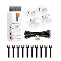 Ordilend 124 PCS Cable Management Kit Cord Organizer for Desk Accessories