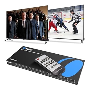 orei 4k60hz 42 hdmi 20 matrix with audio extraction hdcp 22 hdr dolby vision  hdr10  hlg arc edid management 4k-to-1080p downscaling optical amp analog audio out ir remote uhds-402a