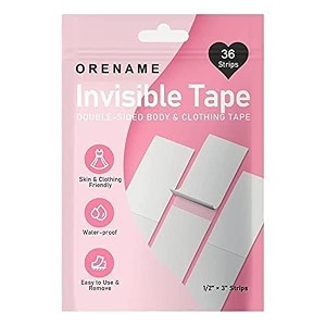 double-sided tape for fashion tape for clothes fabric tape for women39s clothing and body all day strength invisible transparent no residue strong pink 36  14l x 4w cm