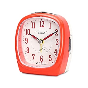 oreva alarm table clock with 4 step snooze buzzer sound 9 cm x 61 cm x 103 cm aa3097 red