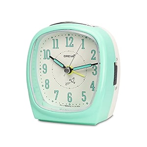 oreva alarm table clock with 4 step snooze buzzer sound 9 cm x 61 cm x 103 cm aa3097pgreen
