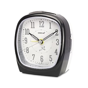 oreva alarm table clock with 4 step snooze buzzer sound 9 cm x 61 cm x 103 cm aa3097white