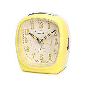 oreva alarm table clock with 4 step snooze buzzer sound 9 cm x 61 cm x 103 cm aa3097yellow