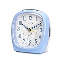 OREVA Plastic Alarm Analog Table Clock with 4 Step Snooze Buzzer Sound (9 Cm X 6.1 Cm X 10.3 Cm, AA3097)(B.Blue)