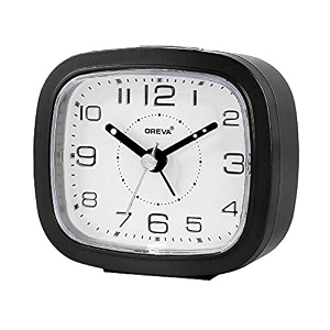 oreva alarm table clock with led and 4 step buzzer sound black body white led 94 cm x 39 cm x 85 cm aa3507