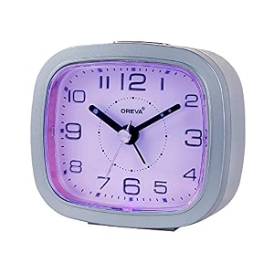 oreva aa3507 plastic led alarm table analogue clock with 4 step buzzer sound blue 94 cm x 39 cm x 85 cm