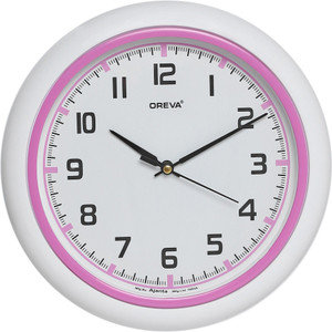 oreva analog 255 cm x 255 cm wall clock white with glass standard