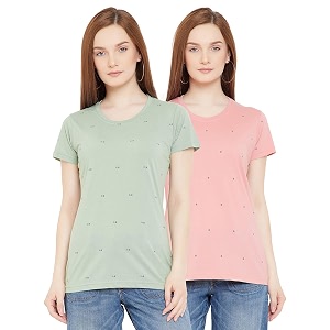 Orewa Solid Womens Regular Fit T-Shirt