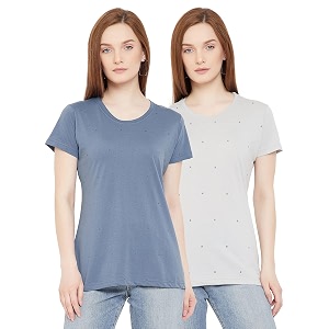 Orewa Solid Womens Regular Fit T-Shirt
