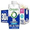 Orgain 30g High Protein Dairy Shake, 5g BCAAs, Vanilla, 11 oz, 12pk