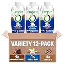 Orgain 30g High Protein Dairy Shake, 5g BCAAs, Variety Pack, 11 oz, 12pk
