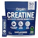 Orgain 5g Creatine Monohydrate Micronized Powder, Unflavored, 30 Sticks