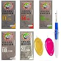 Organ Sewing Machine Needles Set of 5 Pack 11,14,16,18,21 with Sewing Seam Ripper & 2 Threaders Suitable for Home Sewing Machine & All Usha Janome Machines