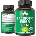 Organic 3-in-1 Prebiotic Fiber Vegan Capsules for Gut, Digestive Health
