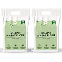 Organic Atman - Khapli Wheat Flour | Freshly Ground After Order | Traditional Stoneground | No Preservatives | High Protein &amp; Fiber | Total 10kg | 100% Whole Wheat Khapli Atta (5KG - Pack of 2)