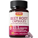 Organic Beet Root Capsules, Beetroot Extract Supplement, Organic Beets for Nitric Oxide, Superfood with Black Pepper Extract, Daily Nutrition, Energy &amp; Active Lifestyle Support 90 Powder Caps