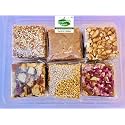 Organic Bites Assorted Premium 6 in 1 Chikki Box - Dry Fruit Chikki, Rose Petal Cashewnut (Kaju) Chikki,Sesame Seed (Til) Chikki, Peanut &amp; Jaggery Chikki, Peanut &amp; Sesame Seed (Til) Chikki and Coconut Chiki (Chikki Co