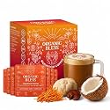Organic Bless Mushroom Coffee Instant Packets – 10 Single Serve Travel Sachets – Organic Lion's Mane, Reishi & Cordyceps with Coconut Milk & MCT Oil – Smooth Energy, Focus, Low Caffeine, No Jitters