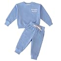 Organic Cotton Baby &amp; Toddler Sweatsuit – 2pc Cozy Premium Sweatshirt &amp; Jogger Set – OEKO-TEX Certfied Outfit