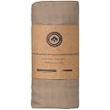 Organic Cotton Beige Swaddle Blanket - 100% Cotton, Muslin Weave, Extremely Soft, Breathable, All-Natural, 47"x47", Versatile Use Swaddle Blanket - Gauze Swaddling Blanket for Newborns (Beige)