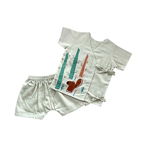 Organic Cotton Jhabla Set for Infants and
