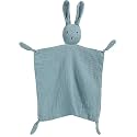 Organic Cotton Muslin Bunny Lovey Blanket Soft Breathable