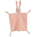 Organic Cotton Muslin Lovey Blanket, Organic Cotton Muslin Bunny Security Blanket Soft &amp; Breathable Lovie Baby Gifts for Boys and Girls
