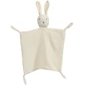 Organic Cotton Muslin Lovey Blanket, Organic Cotton Muslin Bunny Security Blanket Soft &amp; Breathable Lovie Baby Gifts for Boys and Girls