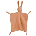 Organic Cotton Muslin Lovey Blanket, Organic Cotton Muslin Bunny Security Blanket Soft &amp; Breathable Lovie Baby Gifts for Boys and Girls