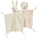 Organic Cotton Muslin Lovey Blanket, Organic Cotton Muslin Bunny Security Blanket Soft &amp; Breathable Lovie Baby Gifts for Boys and Girls