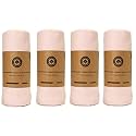 Organic Cotton Pink Swaddle Blanket – 4 Pack 100% Breathable Muslin Swaddle Blankets for Baby Girls – Extra Large Size, Multipurpose, Cotton Gauze Blanket – 47”x47” (Pink – 4 Blankets)