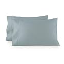 Organic Flannel Pillowcases Standard Set of 2 - Ultra Comfortable 100% GOTS Organic Cotton Pillow Cases Standard Size with Premium Smooth Brushed Finish and Envelope Closure (Shore, Standard)