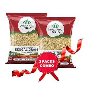organic india bengal gram chana dal 500g pack of 2