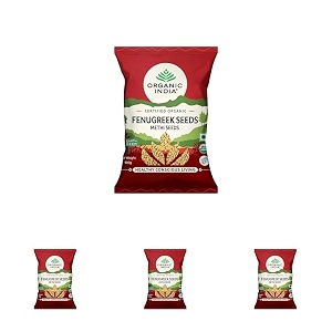 organic india hygienically packed non artificial colors and immunity booster organic fenugreek seedsmethi seeds100gm pack of 4