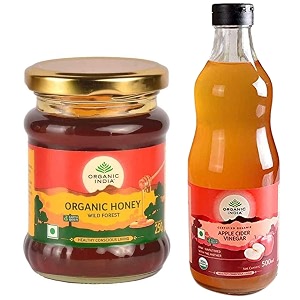 organic india wild forest honey multi floral 250g amp apple cider vinegar 500 ml