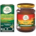 Organic India Wild Forest Honey (Multi Floral) 250g &amp; Organic India Tulsi Green - 25 x 1.8g Tea Bags (Lemon Ginger)