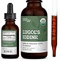 Organic Lugol's Iodine Liquid Drops Supplement - 2% Thyroid Non-GMO 2 Oz