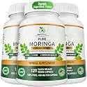 Organic Moringa Capsules 800mg, 3rd Party Tested & Non-GMO, 360 Count
