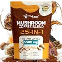 Organic Mushroom Coffee Instant, 25-in-1 Lions Mane &amp; Reishi, 90 Servings