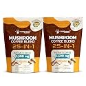 Organic Mushroom Coffee Instant, 25-in-1 Lions Mane & Reishi, 180 Servings