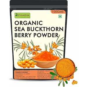 organic sea buckthorn powder 100g  pure amp natural cold-pressed sea buckthorn berries  rich in vitamin c antioxidants omega fatty acids  supports skin immunity amp digestion 