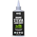 Organic Stevia Liquid Drops Pure Liquid Stevia Extract, Zero Calorie Sweetener for Coffee, Tea & Baking Keto Friendly Sweetener Drops, 8 fl oz, 1,823 Servings