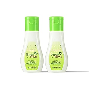 organic stevia liquid drops  stevia liquid sugar free natural drops  natural sweetener  best sugar free stevia drops 15ml pack of 2