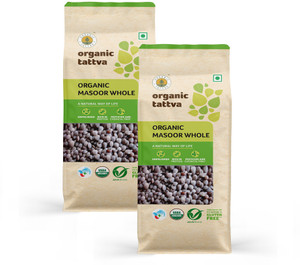 organic tattva unpolished masoor dal whole 1 kg