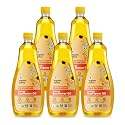 Organic Tattva Cold Pressed Sunflower Oil, Unrefined Surajmukhi Tel, 1L x 5