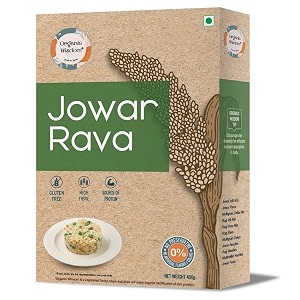 organic wisdom jowar millet rava 400g  maldandi m 35-1 from solapur  upma rava  sorghum suji  stone ground  gluten free  high protein amp fibre